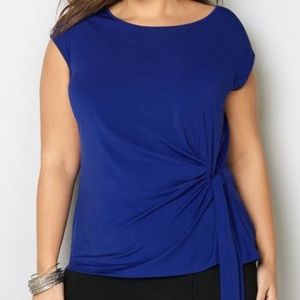 Avenue - Galaxy Blue Side Tie Top - 26/28 & 30/32